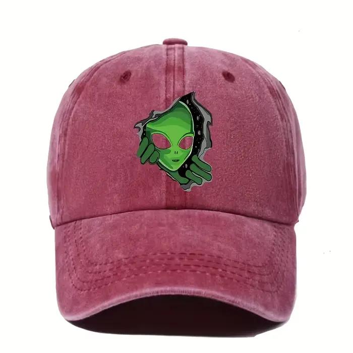 Casquette de baseball à motifs extraterrestres réglable pour hommes et femmes