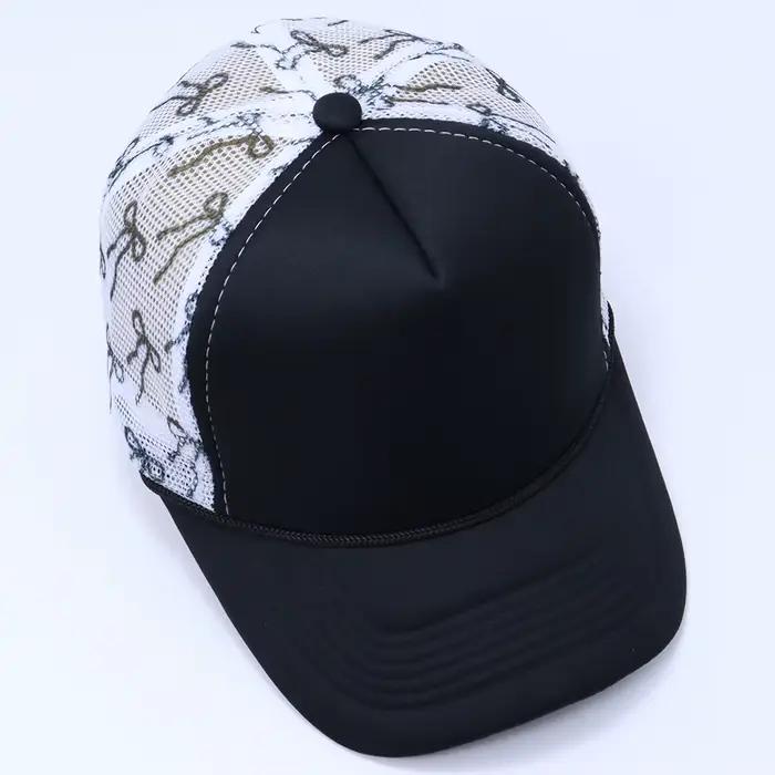 Casquette de camionneur unisexe en polyester avec patchwork réglable pour homme et femme pour les quatre saisons et diverses occasions extérieures
