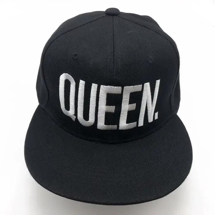 Casquette de baseball brodée QUEEN noire style hip-hop pour hommes et femmes