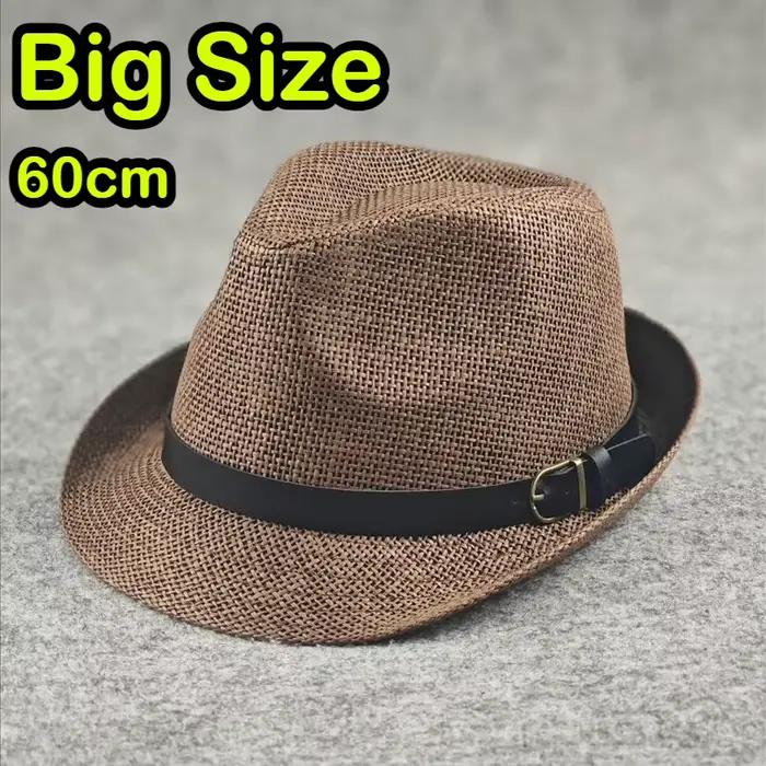 Grande tête hommes paille Fedoras pêche en plein air chapeaux de soleil