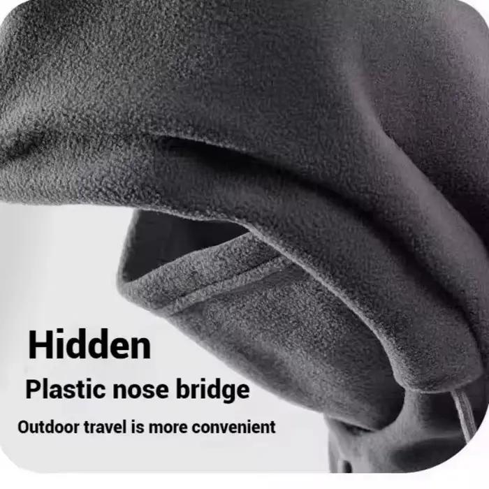 Chapeau d'hiver chaud avec masque et cache-cou 3-en-1