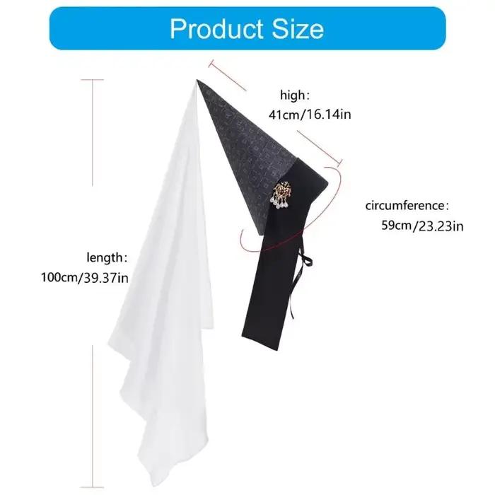 Chapeau sorcière unisexe en polyester pour adultes, style sport, déguisement halloween, jeu de rôle, fêtes costumées