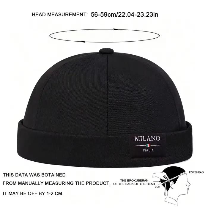 Casquettes pour hommes MILANO ITALIA avec étiquette cousue