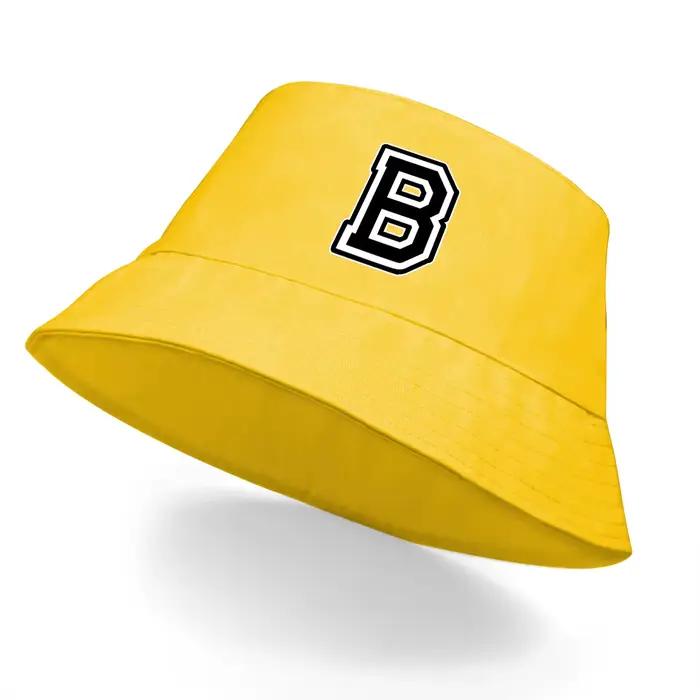 Chapeau seau imprimé lettre initiale A-Z