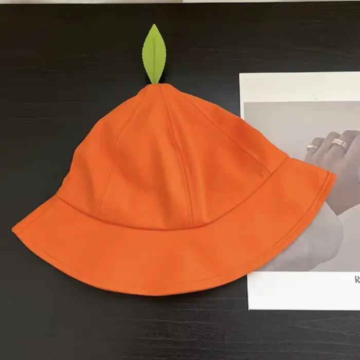 Chapeau de pêcheur orange à séchage rapide en coton