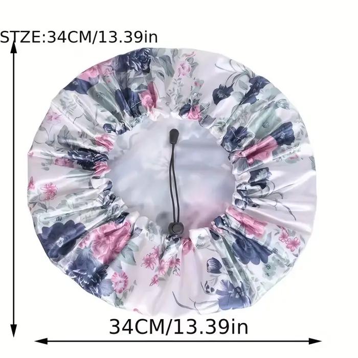 Bonnet de douche réglable à imprimé Floral