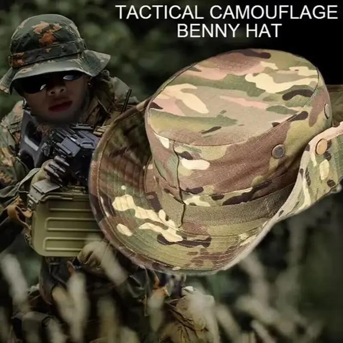 En plein air Camouflage Pêcheur Chapeau Tactique Formation Expansion Respirant