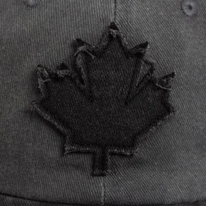 Casquette de baseball vintage unisexe avec patch feuilles d'érable tendance