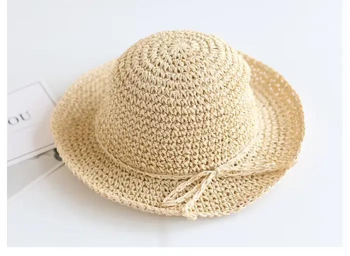 Chapeau de paille d'été Parent-enfant pour fille