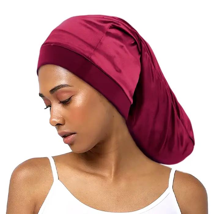 Bonnet de couchage en satin unisexe