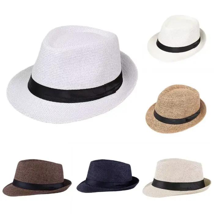 Chapeau Jazz Style Britannique en Papier Unisexe Élégant pour Hommes et Femmes Occasions Spéciales Plage Printemps Été