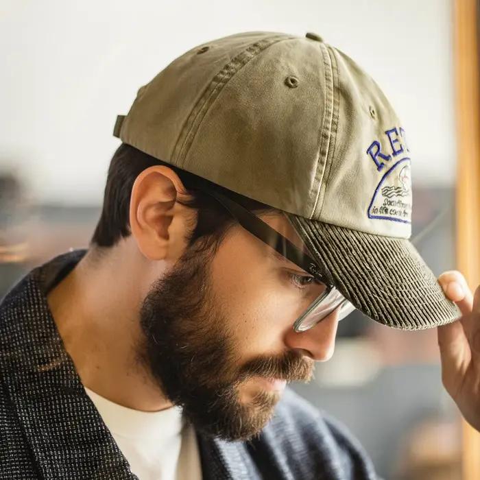 Maden – casquette de Baseball Vintage en velours côtelé