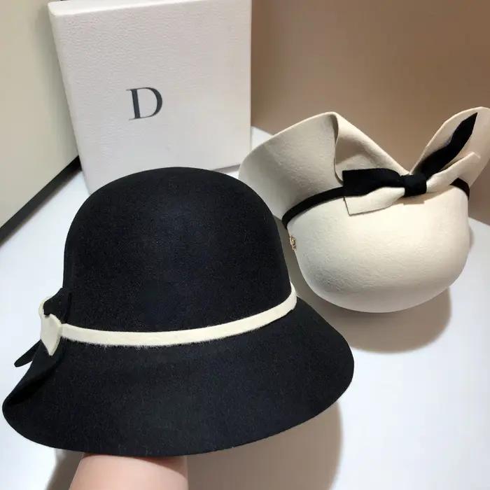 100% australien double face pure laine bassin chapeau étoile Sun Li même style haut-de-forme mode arc après fourche
