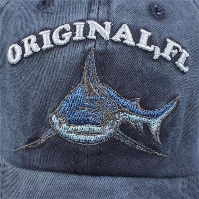 Casquette de baseball brodée requin très tendance pour hommes – Protection solaire unique et stylée