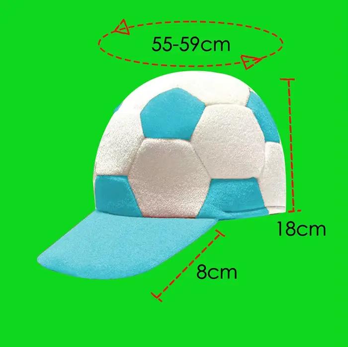 Casquette de football à visière rigide unisexe pour supporters de match de football, imprimée football, occassions festives et sportives