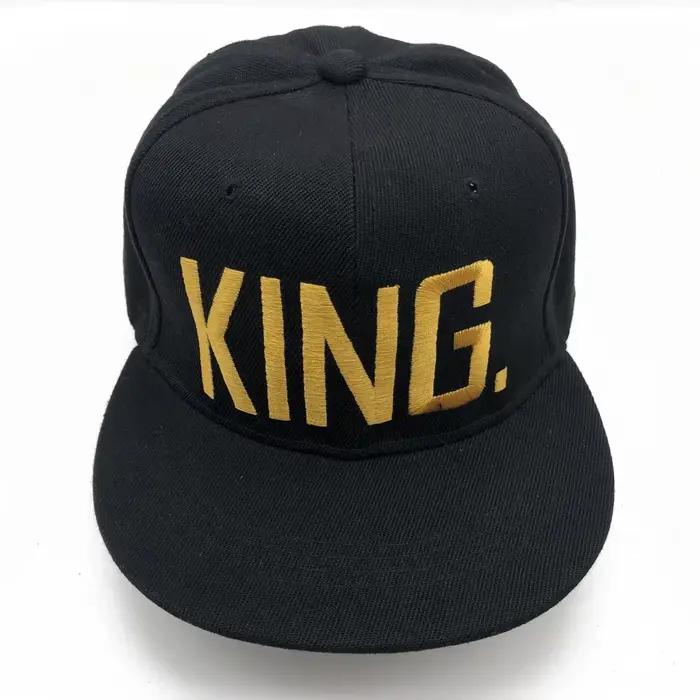 Casquette de baseball Snapback Hip Hop noire brodée QUEEN pour hommes et femmes