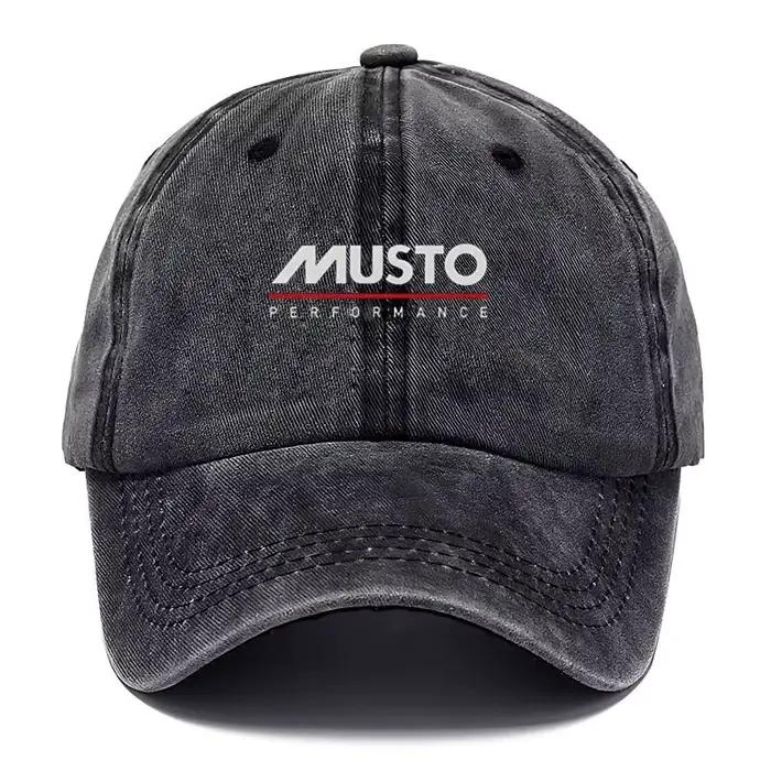 Casquette Musto Performance en Coton Délavé Vintage Style Sport Unisexe Occasions Extérieures Plaines Air Décontracté Élégant Chic Modèle Casual