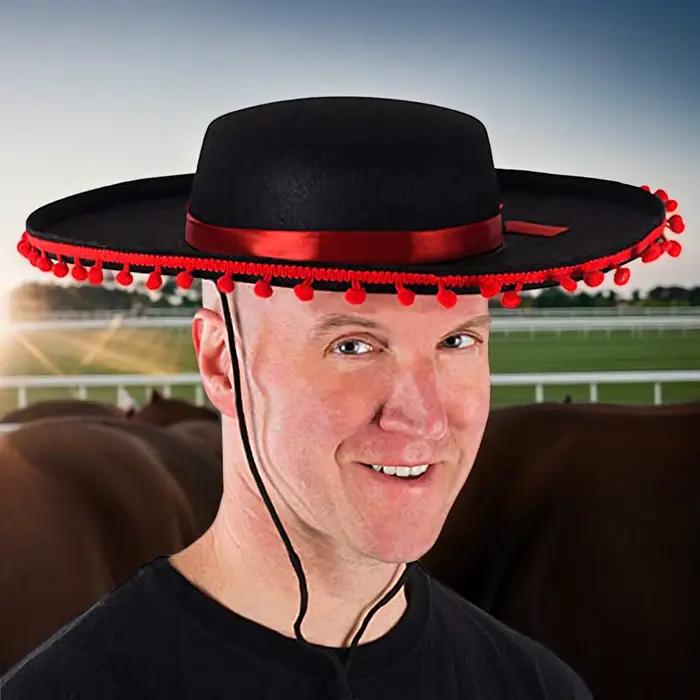 Chapeau de style espagnol doux Sombrero casquettes traditionnel Halloween Zoro fuzz ball mexicain