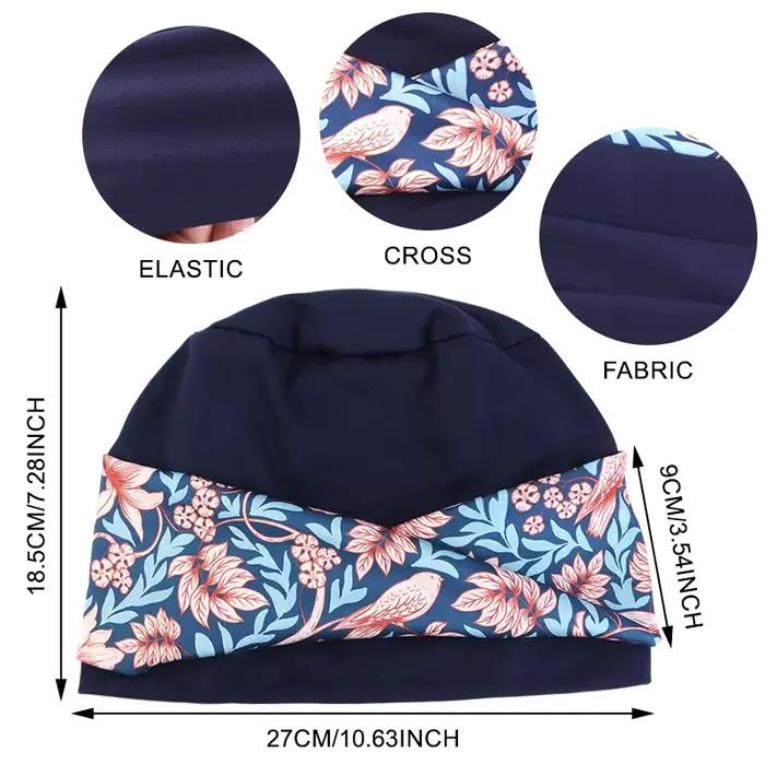 Chapeau bandeau en cheveux croisés imprimé de style bohème pour femmes