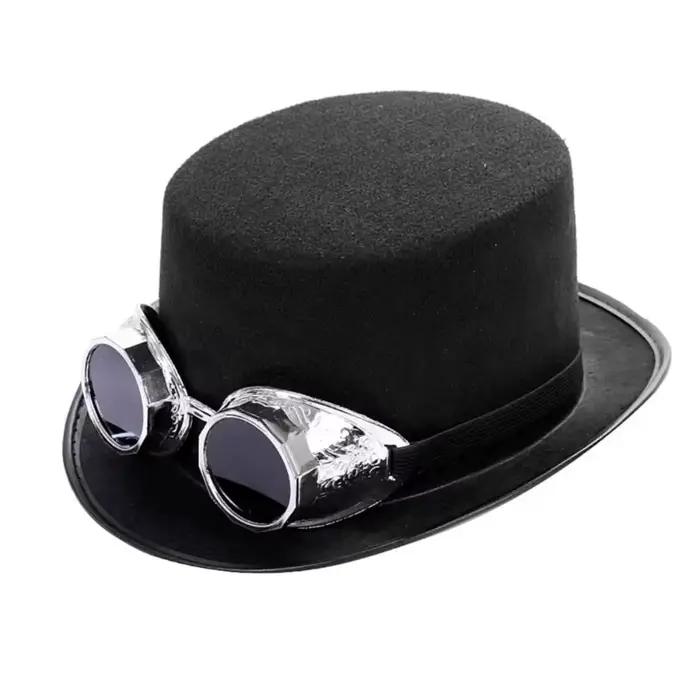 Chapeau steampunk vintage noir pour homme