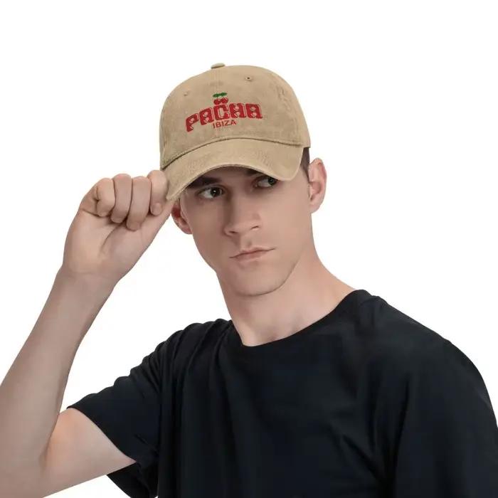 Preppy Cherry PACHA IBIZA Casquette de baseball unisexe en coton délavé Denim Chapeaux de voyage en plein air