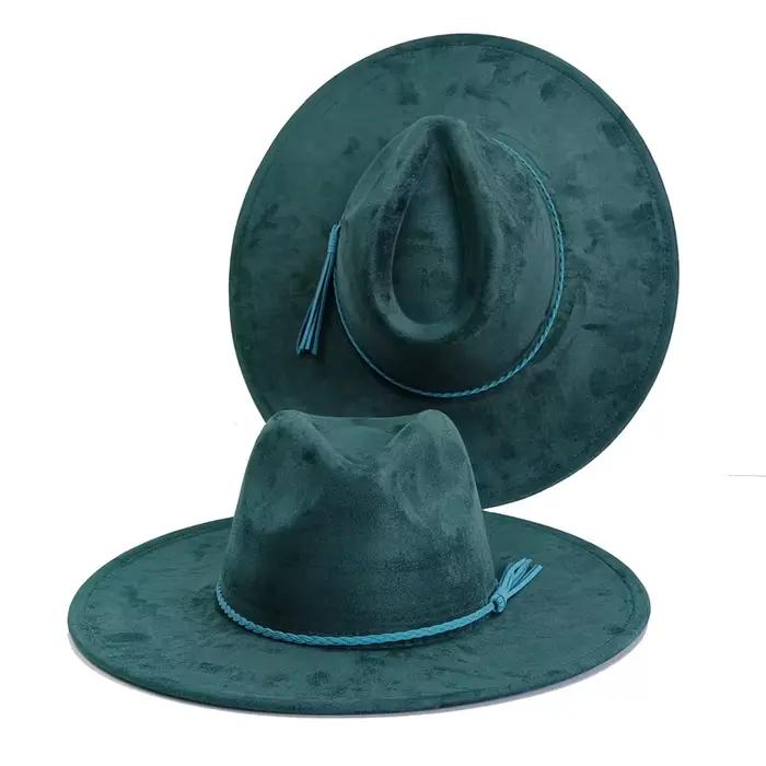 Malachite vert daim Chapeau à large bord 2025 nouveau