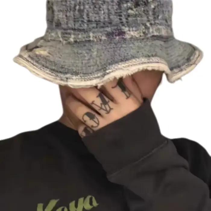 Chapeaux de pêcheur tendance délavés en jean