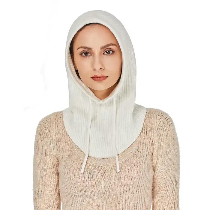 Cagoule tricotée en cachemire pour femmes