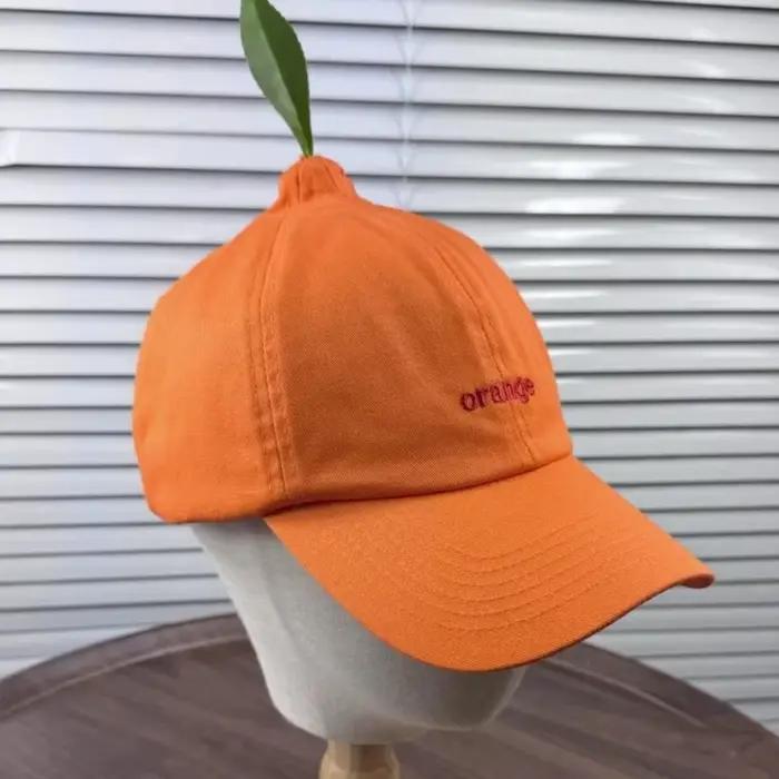Casquette de Baseball Orange en coton