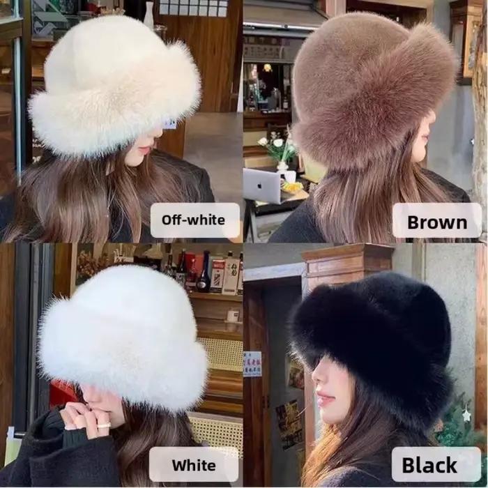 Nouveau chapeau mongole en peluche imitant la fourrure de vison