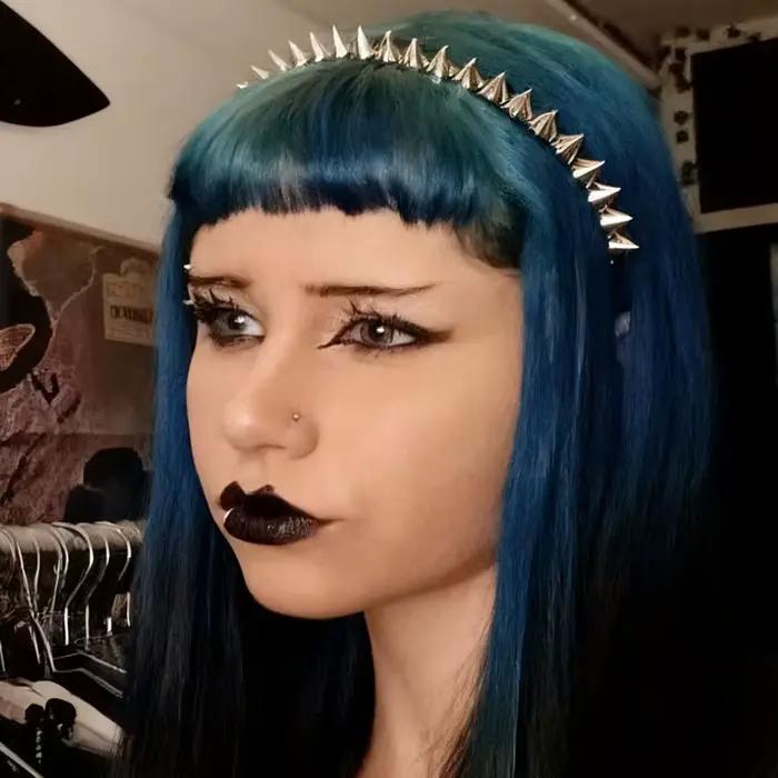 Y2K Punk Rivet Rock bandeau Spike bandeau