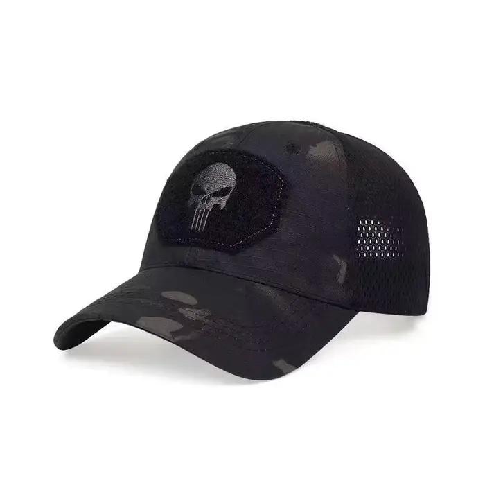 Casquette de baseball en maille unisexe avec motifs de dessin animé et camouflage réglable pour plein air et sports décontractés quatre saisons