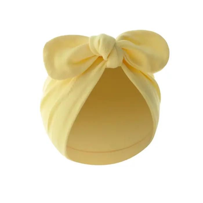 Bébé filles garçons chapeau mignon fleur noeud oreilles de lapin