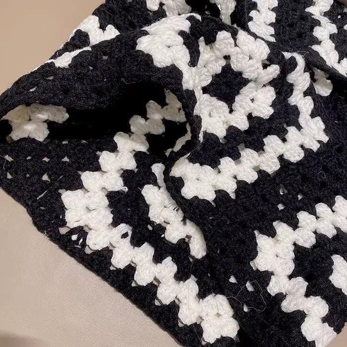 Casquette tricotée japonaise tissée à la main pour grand-mère
