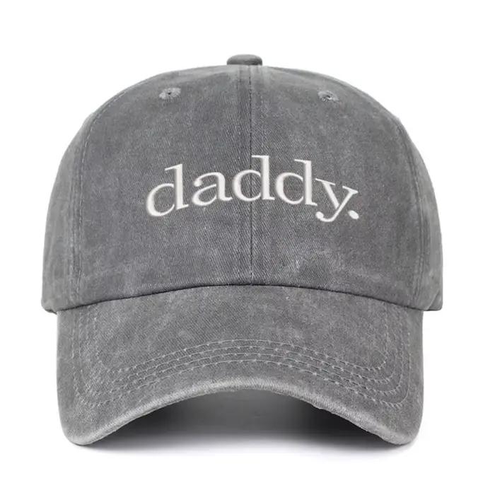 Coton lavé pour papa. Casquettes brodées vintage réglables