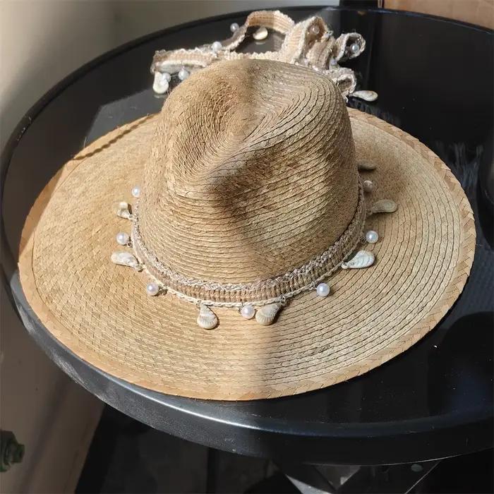 Chapeau Fedora classique en feuilles de palmier naturelles
