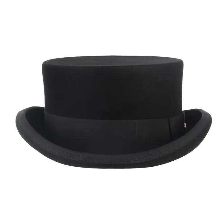 Chapeau haut de forme en feutre 100% laine pour homme et femme