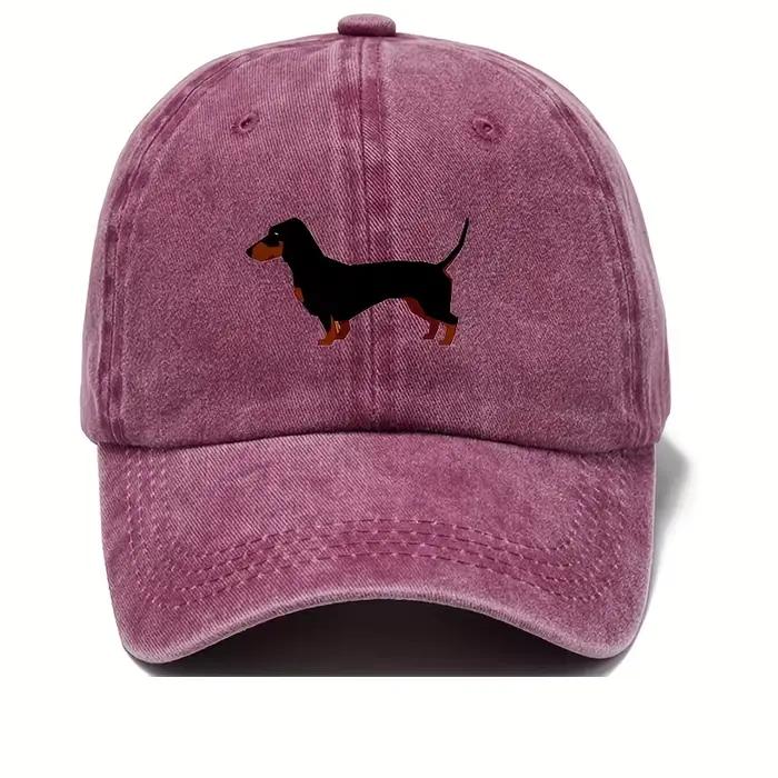 Casquette de baseball teckel rétro pour hommes et femmes
