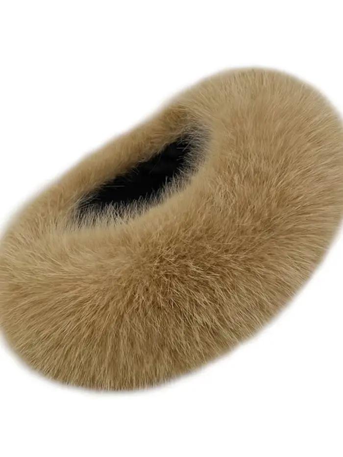 Chapeau en fourrure de renard pour femme