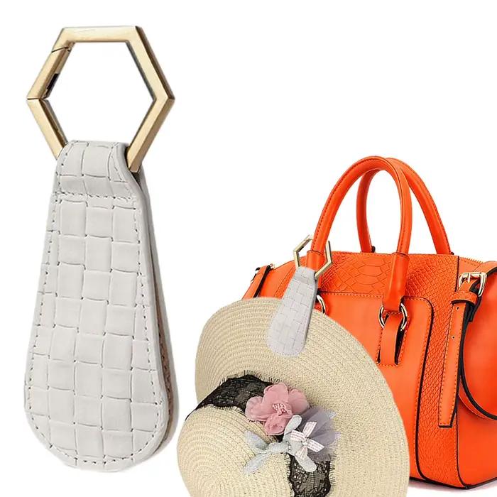 Clip de chapeau multifonctionnel en cuir pour sacs, clips de maintien de chapeau, porte-chapeau pour voyage et organisation à la maison