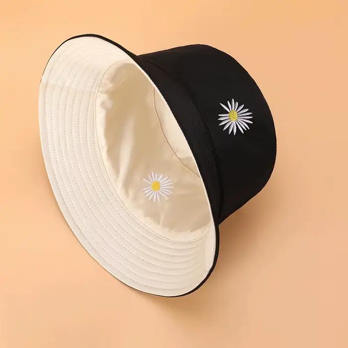 QBHAT – chapeau seau Double face avec lettres brodées