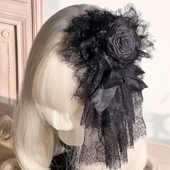 Cosplay Lolita coiffure gothique foncé sauvage lo élégant chapeau petit