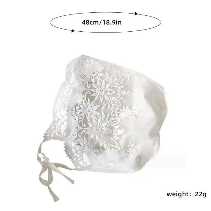 Chapeau d'été en dentelle brodée fleurs bébé fille unisexe maternité 0-12 mois accessoire photo nouveau-né confortable
