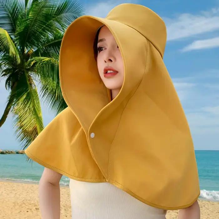 Chapeau de pêcheur pour femme avec protection solaire intégrale du visage et du cou