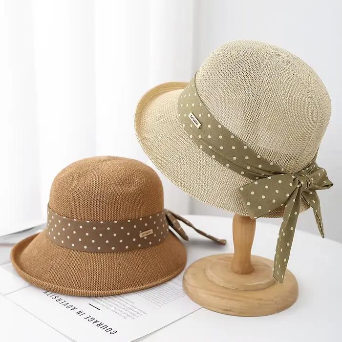 Chapeau de soleil bouclé pour femmes