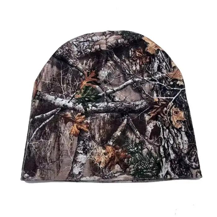Nouveau Logo imprimé feuille Jungle Jacquard tricoté chapeau hommes automne hiver extérieur personnalisé Protection des oreilles chaud crâne bonnet casquettes