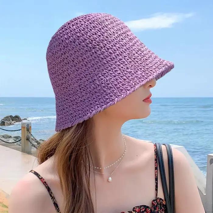 Chapeau de soleil d'été à large bord pour femmes
