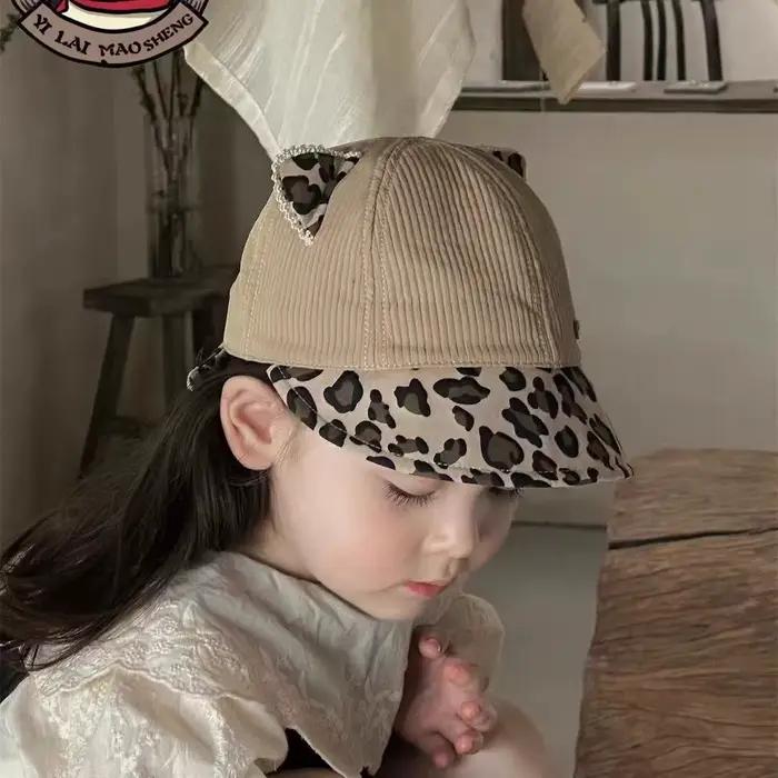 Nouvelle casquette d'automne à imprimé léopard pour enfants: élégant