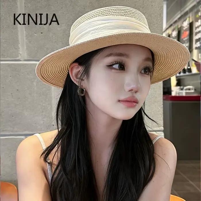 Chapeau de paille vintage français pour femme