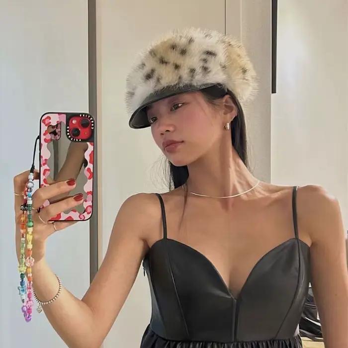 Chapeau en fausse fourrure pour femme